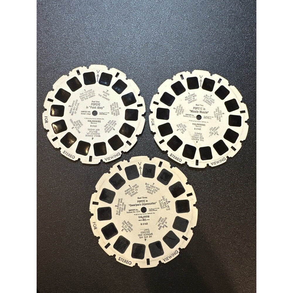 1962 View-Master Popeye 3-Reel Set B5161–63